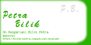 petra bilik business card